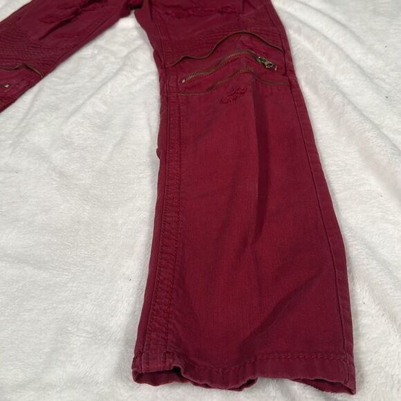 Smoke Rise Distressed Red Jeans - Picture 2 of 5